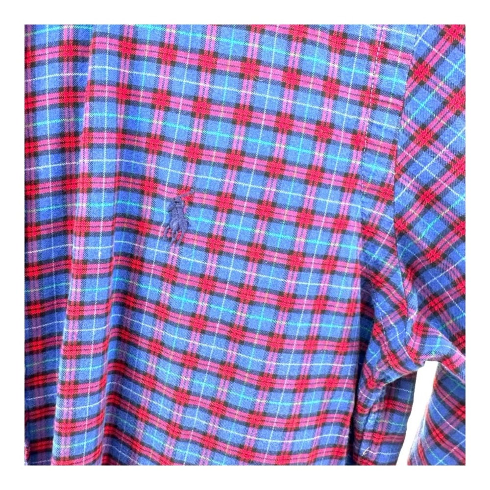 Ralph Lauren | XS Men’s Classic Fit Blue & Red Plaid Button Shirt‎ - Picture 3 of 14